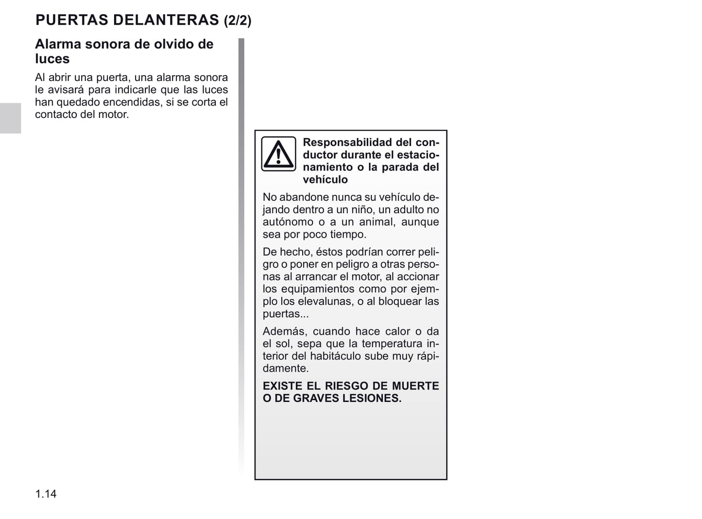 2020-2021 Renault Master Owner's Manual | Spanish