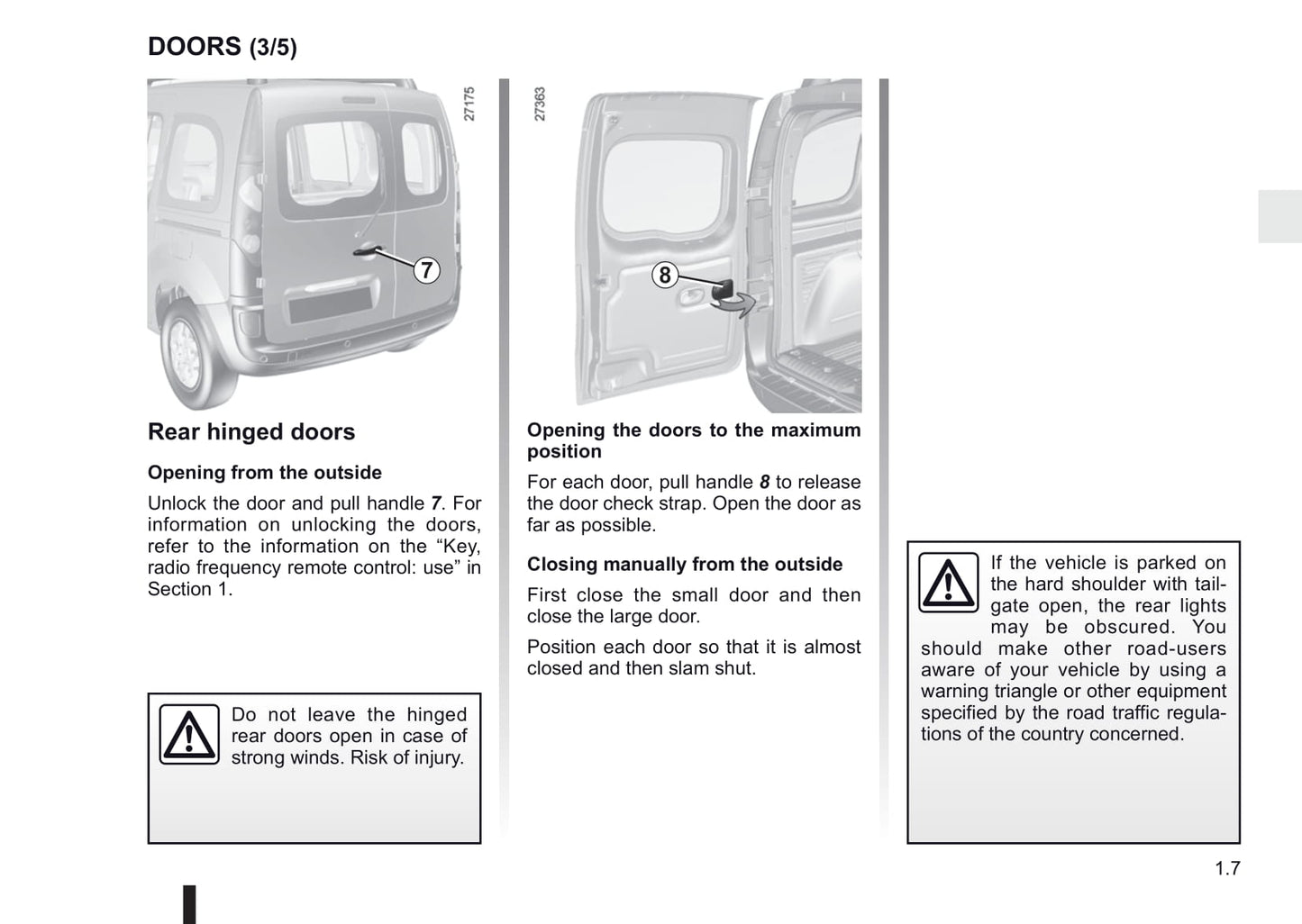 2008-2013 Renault Kangoo Manuel du propriétaire | Anglais