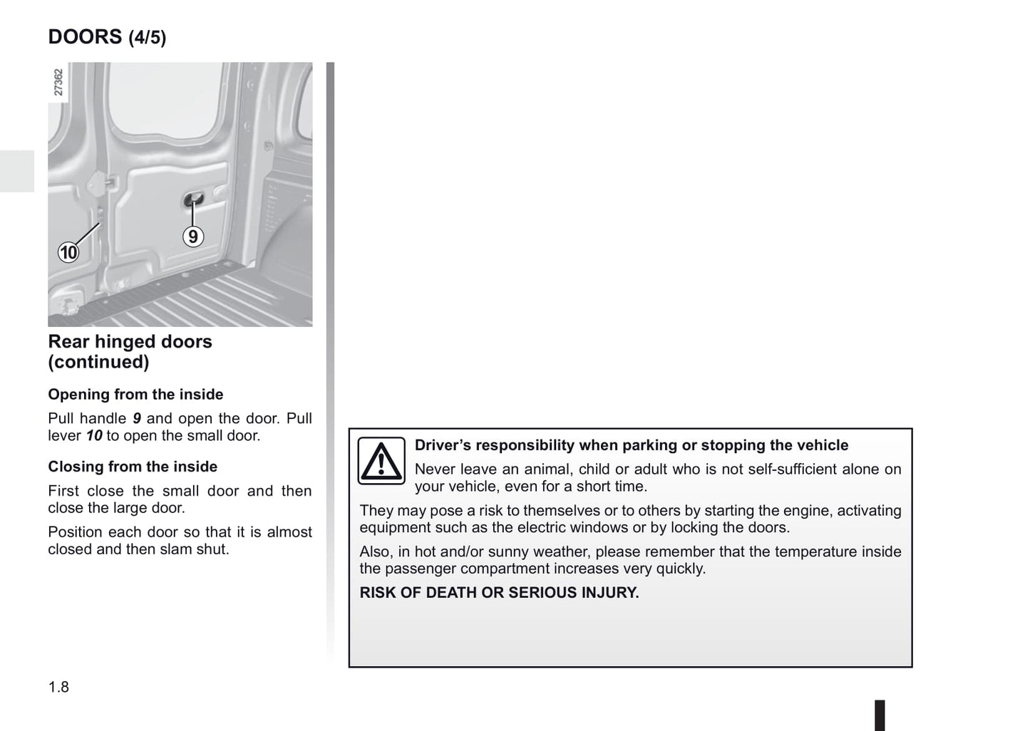 2008-2013 Renault Kangoo Manuel du propriétaire | Anglais