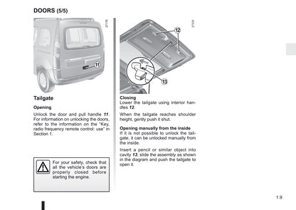 2008-2013 Renault Kangoo Manuel du propriétaire | Anglais