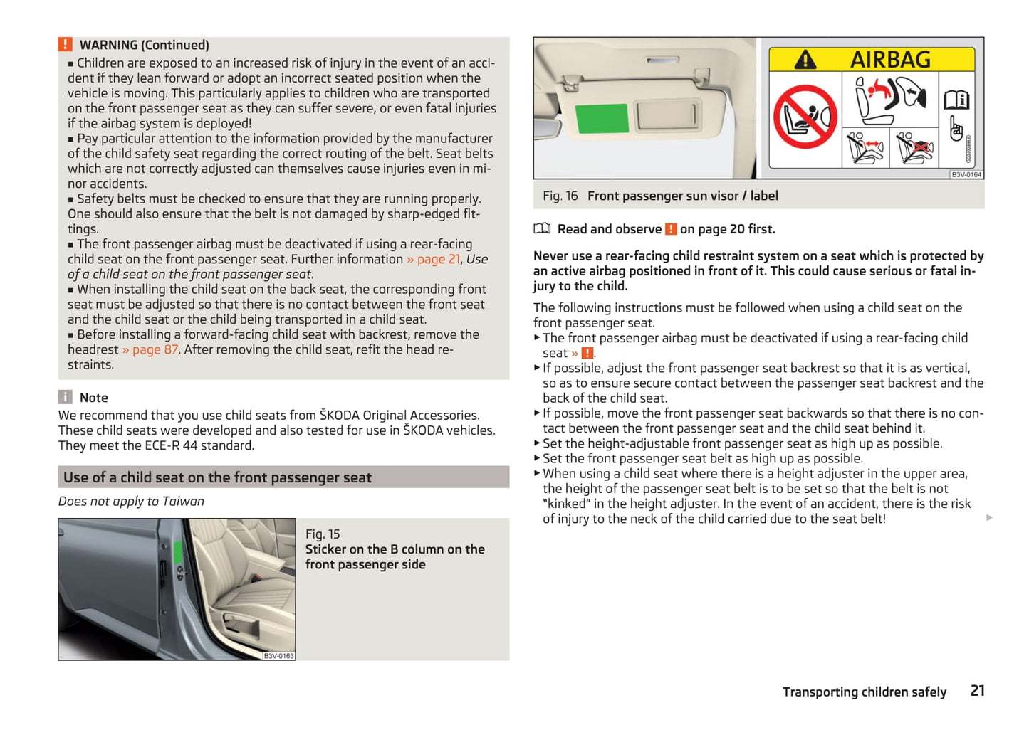 2015-2016 Skoda Superb Owner's Manual | English