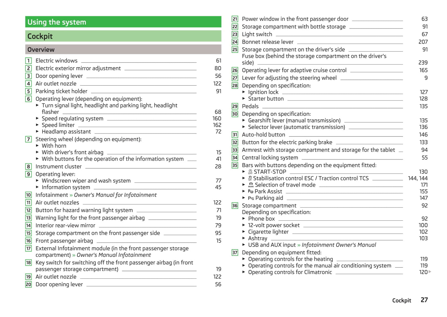 2015-2016 Skoda Superb Owner's Manual | English