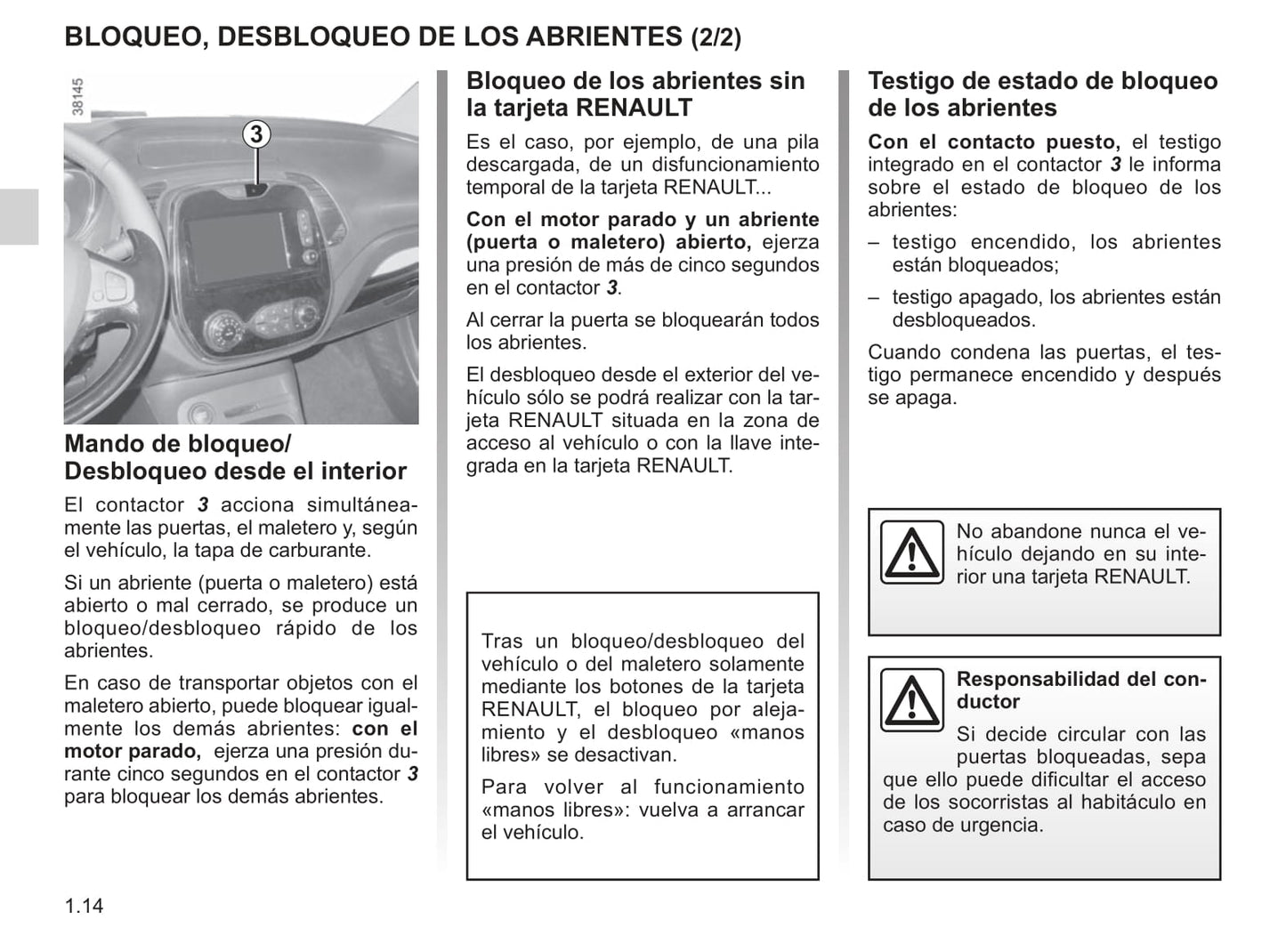 2017-2019 Renault Captur Manuel du propriétaire | Espagnol