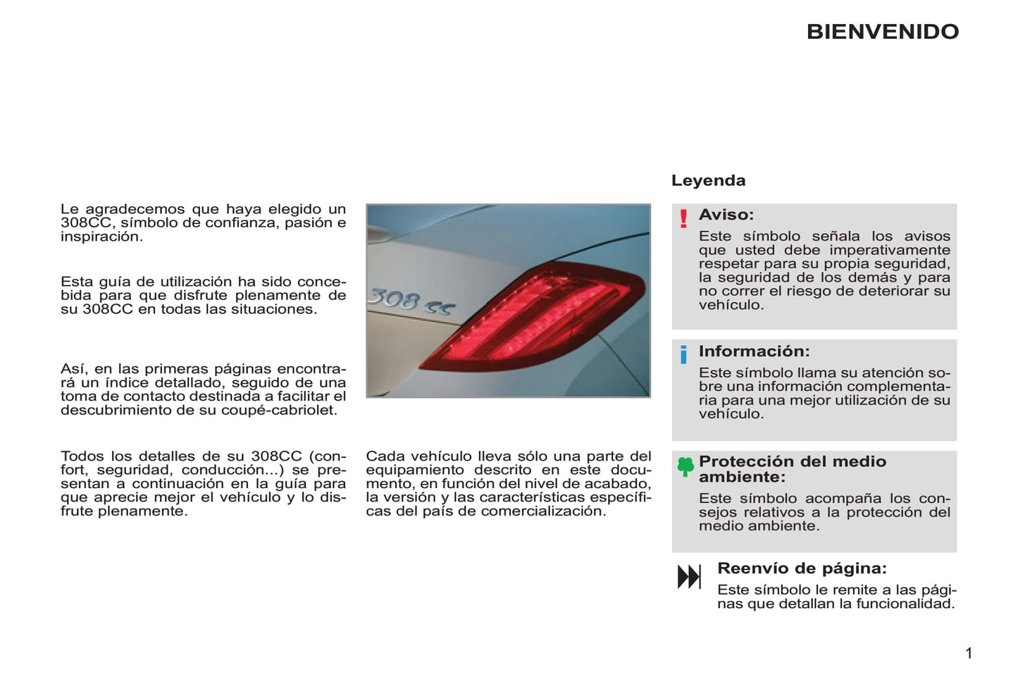 2011-2013 Peugeot 308 CC Manuel du propriétaire | Espagnol