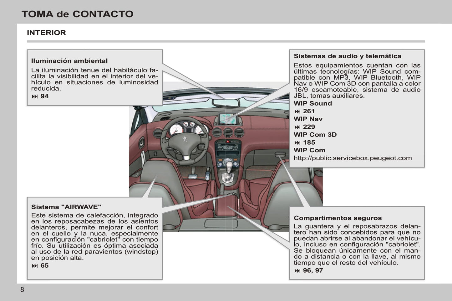 2011-2013 Peugeot 308 CC Manuel du propriétaire | Espagnol