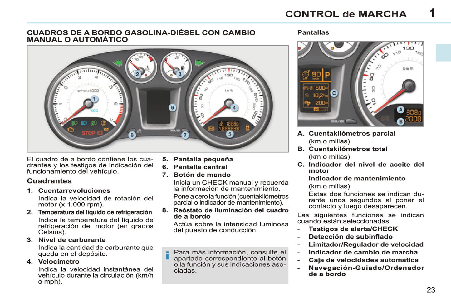 2011-2013 Peugeot 308 CC Manuel du propriétaire | Espagnol