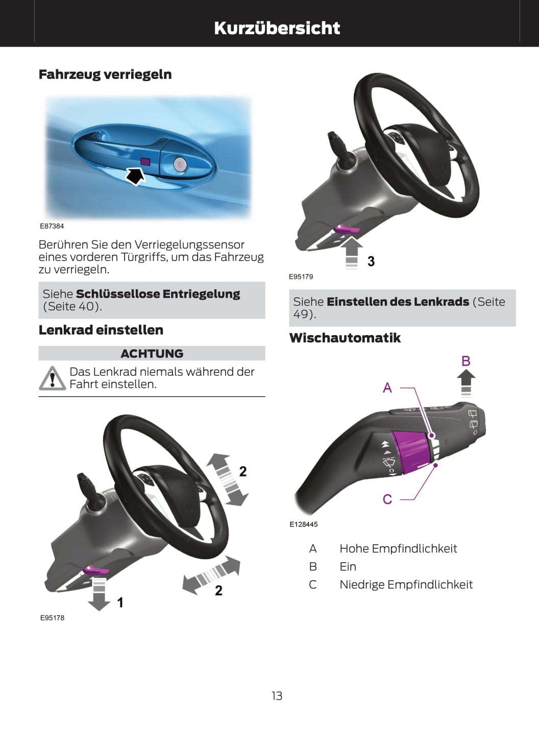 2012-2014 Ford C-Max Bedienungsanleitung | Deutsch