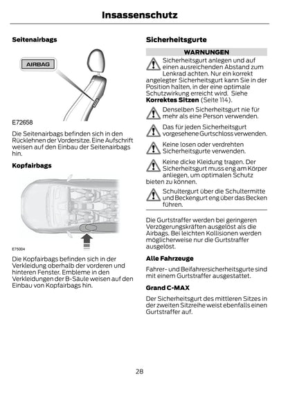 2012-2014 Ford C-Max Bedienungsanleitung | Deutsch