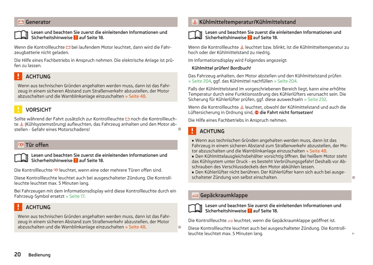 2013-2014 Skoda Yeti Owner's Manual | German