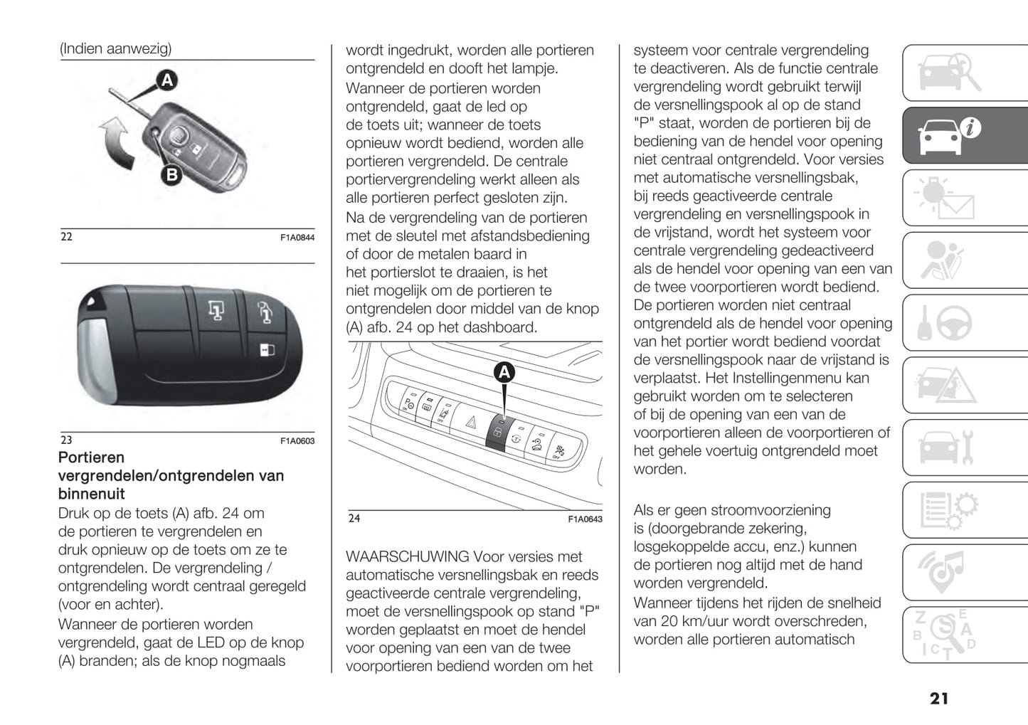 2021-2022 Fiat Ducato Owner's Manual | Dutch