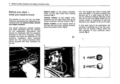 1973 BMW Bavaria/3.0 S Owner's Manual | English