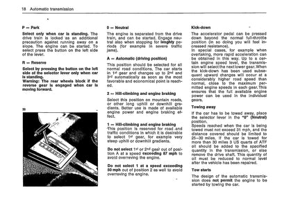 1973 BMW Bavaria/3.0 S Owner's Manual | English