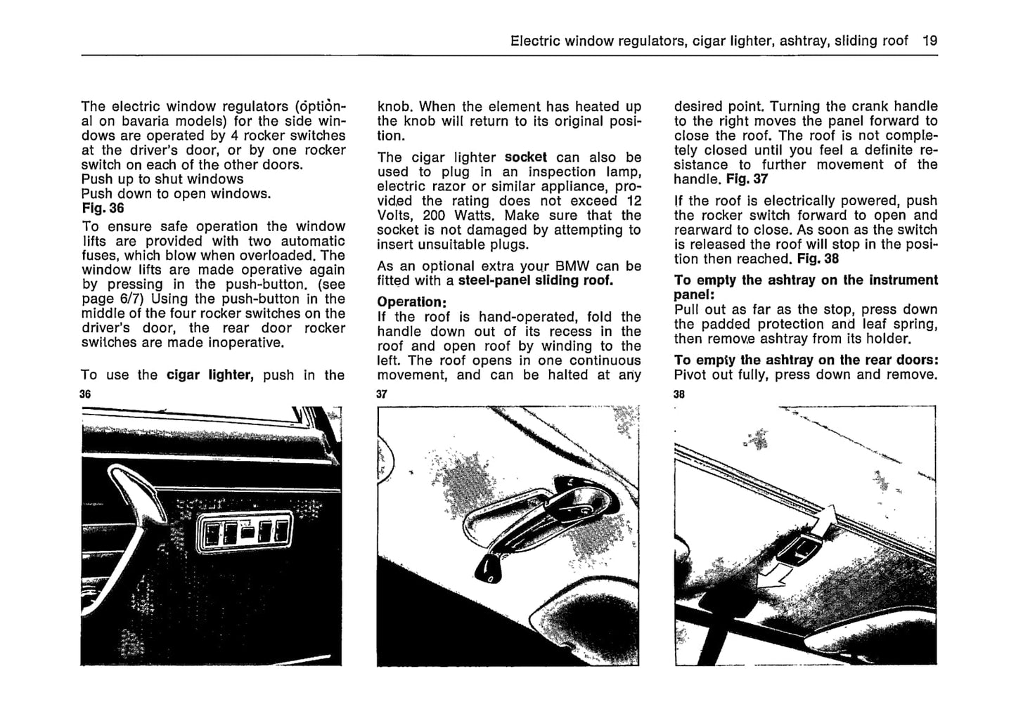 1973 BMW Bavaria/3.0 S Owner's Manual | English