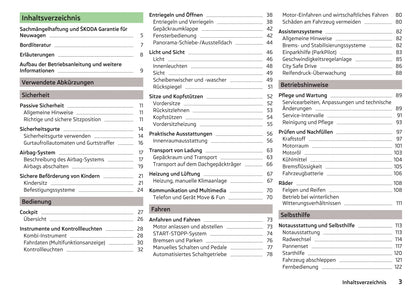 2016-2017 Skoda Citigo Owner's Manual | German