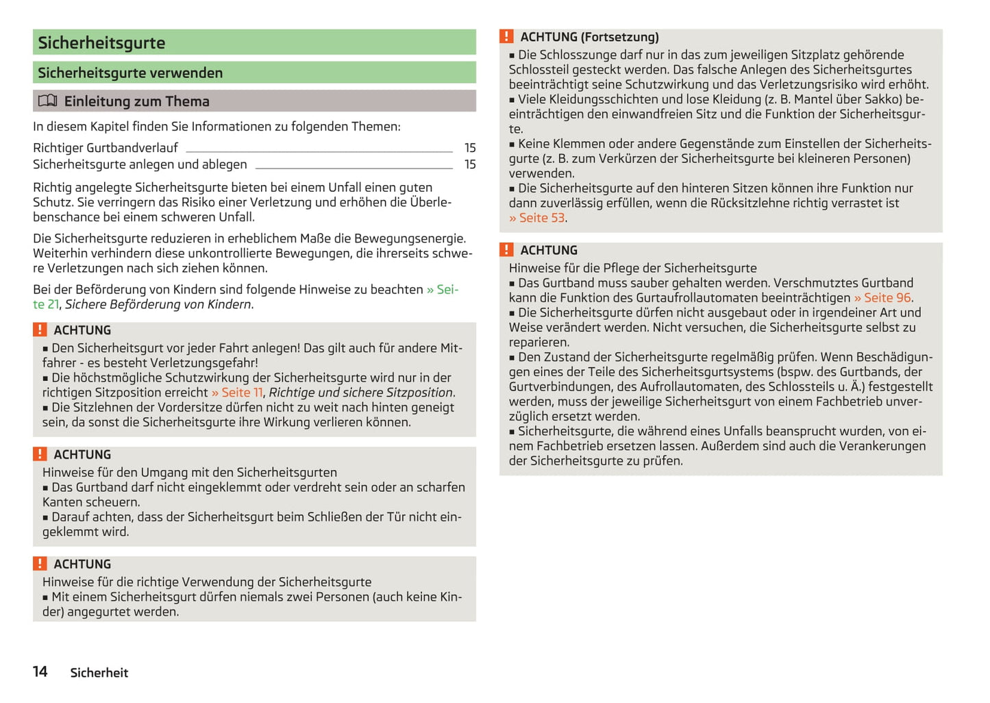 2016-2017 Skoda Citigo Owner's Manual | German