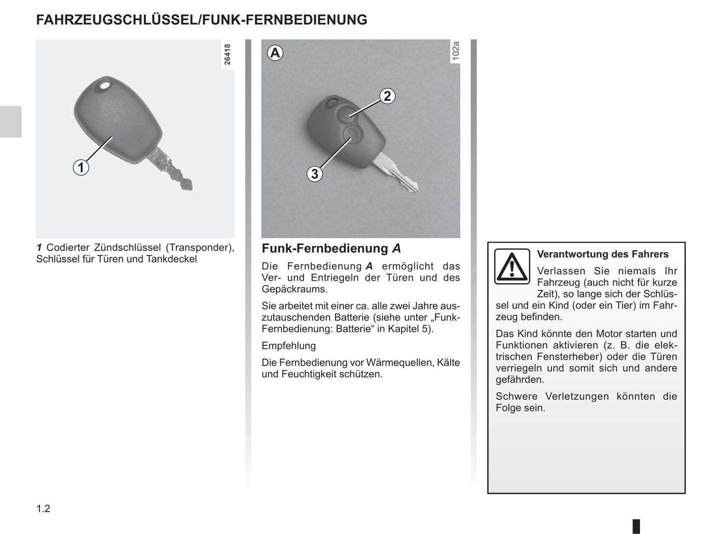 2008-2012 Dacia Sandero Bedienungsanleitung | Deutsch