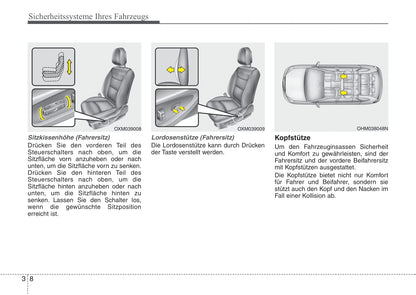 2007-2008 Kia Sorento Gebruikershandleiding | Duits