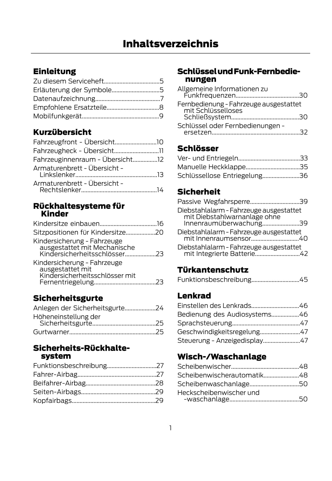 2014-2017 Ford Focus Owner's Manual | German