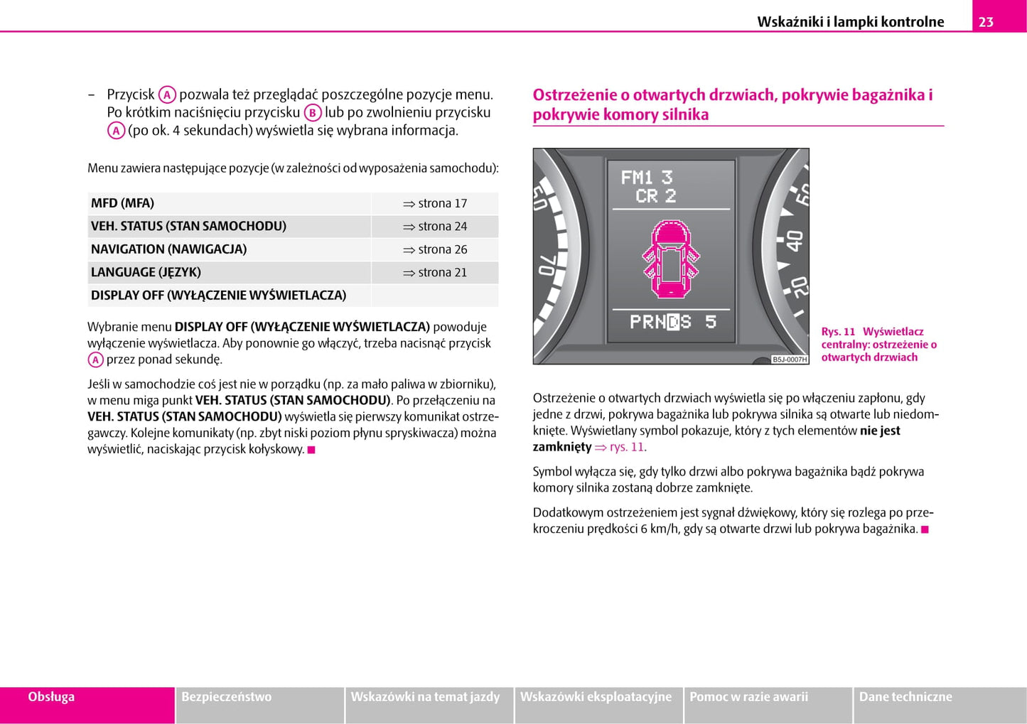 2006-2007 Skoda Fabia Owner's Manual | Polish