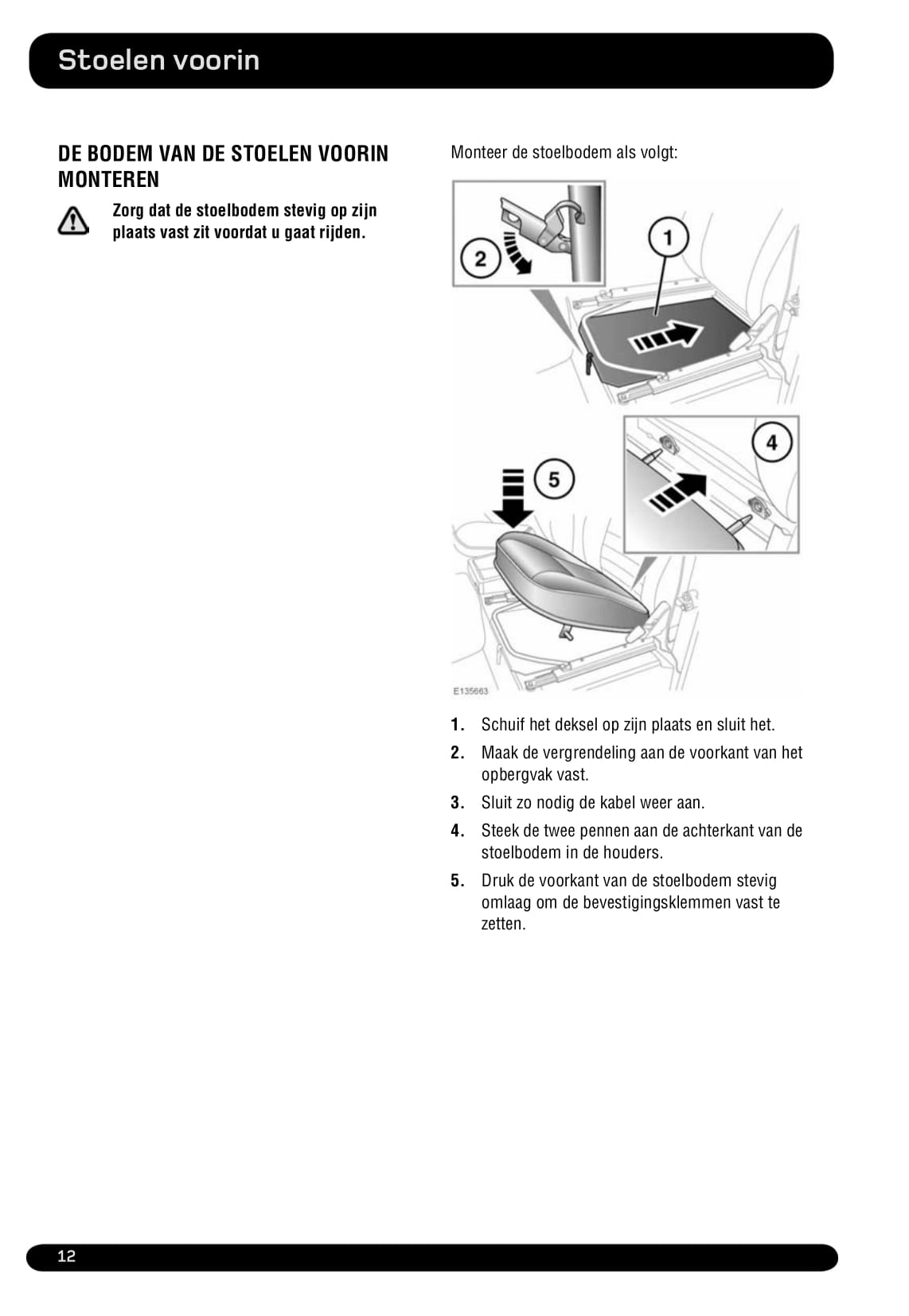 2011-2012 Land Rover Defender Owner's Manual | Dutch