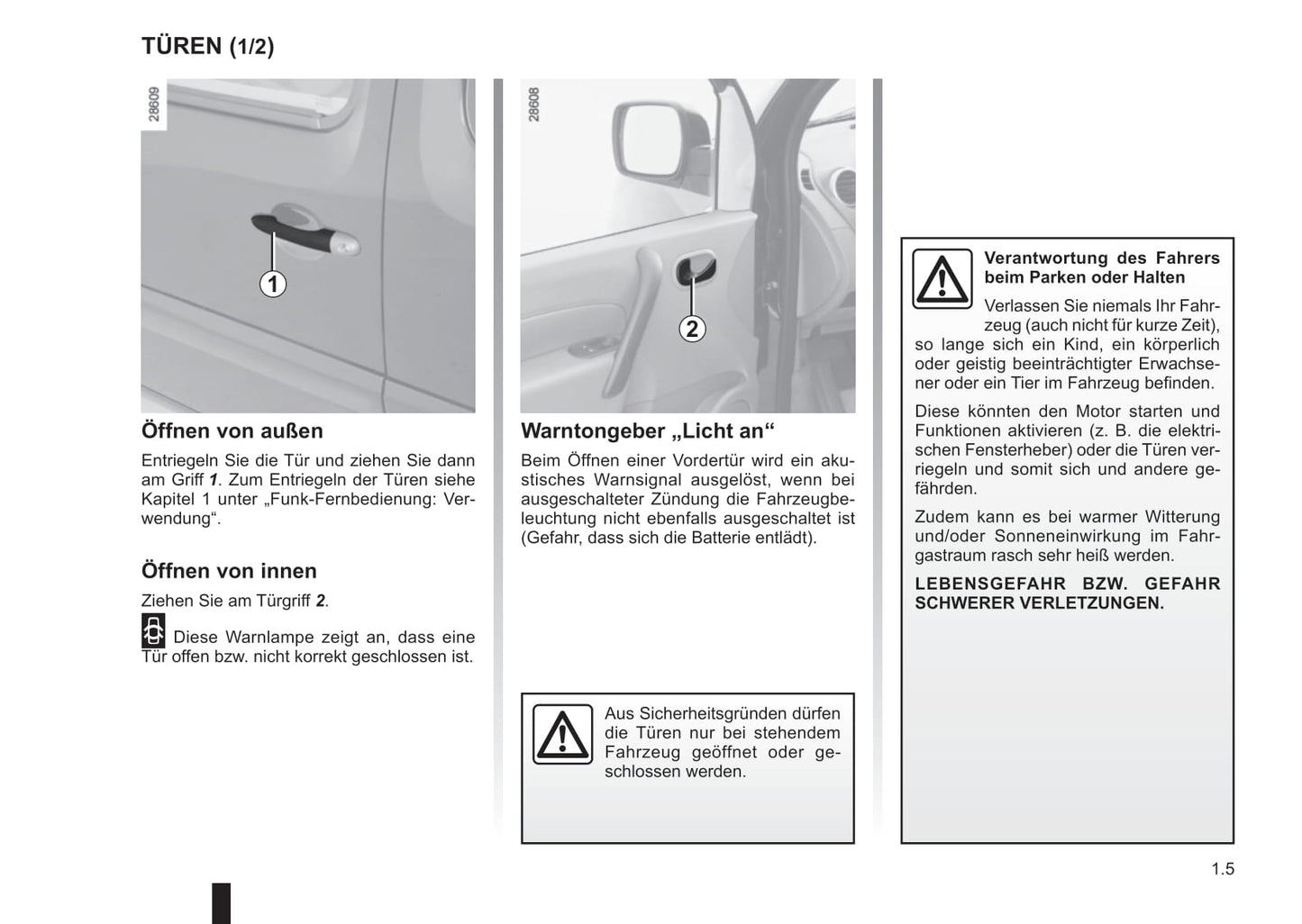 2009-2011 Renault Kangoo Manuel du propriétaire | Allemand