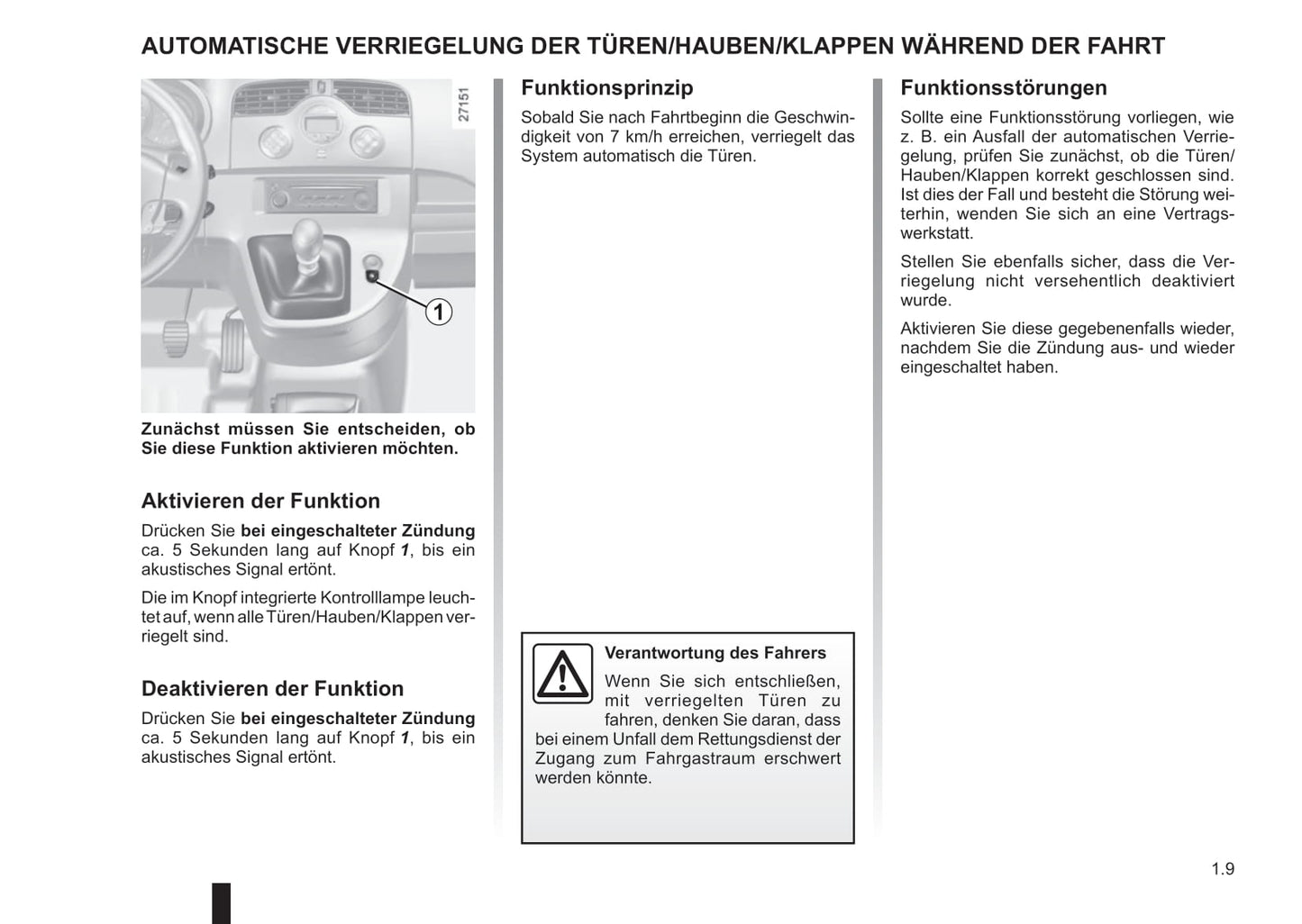 2009-2011 Renault Kangoo Manuel du propriétaire | Allemand