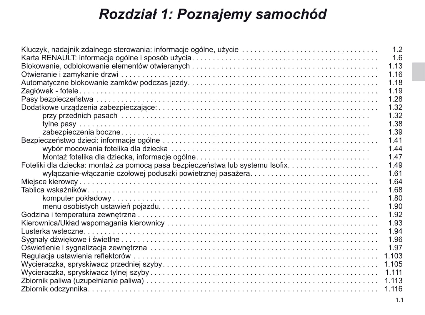 2019-2020 Renault Scénic/Grand Scénic Owner's Manual | Polish