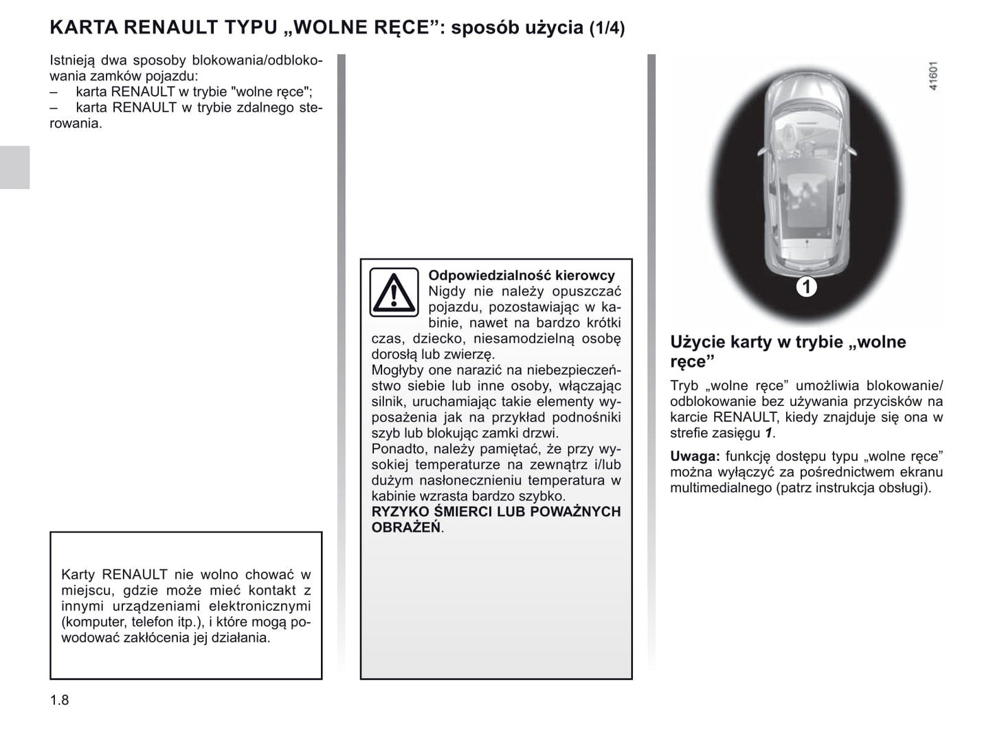 2019-2020 Renault Scénic/Grand Scénic Owner's Manual | Polish