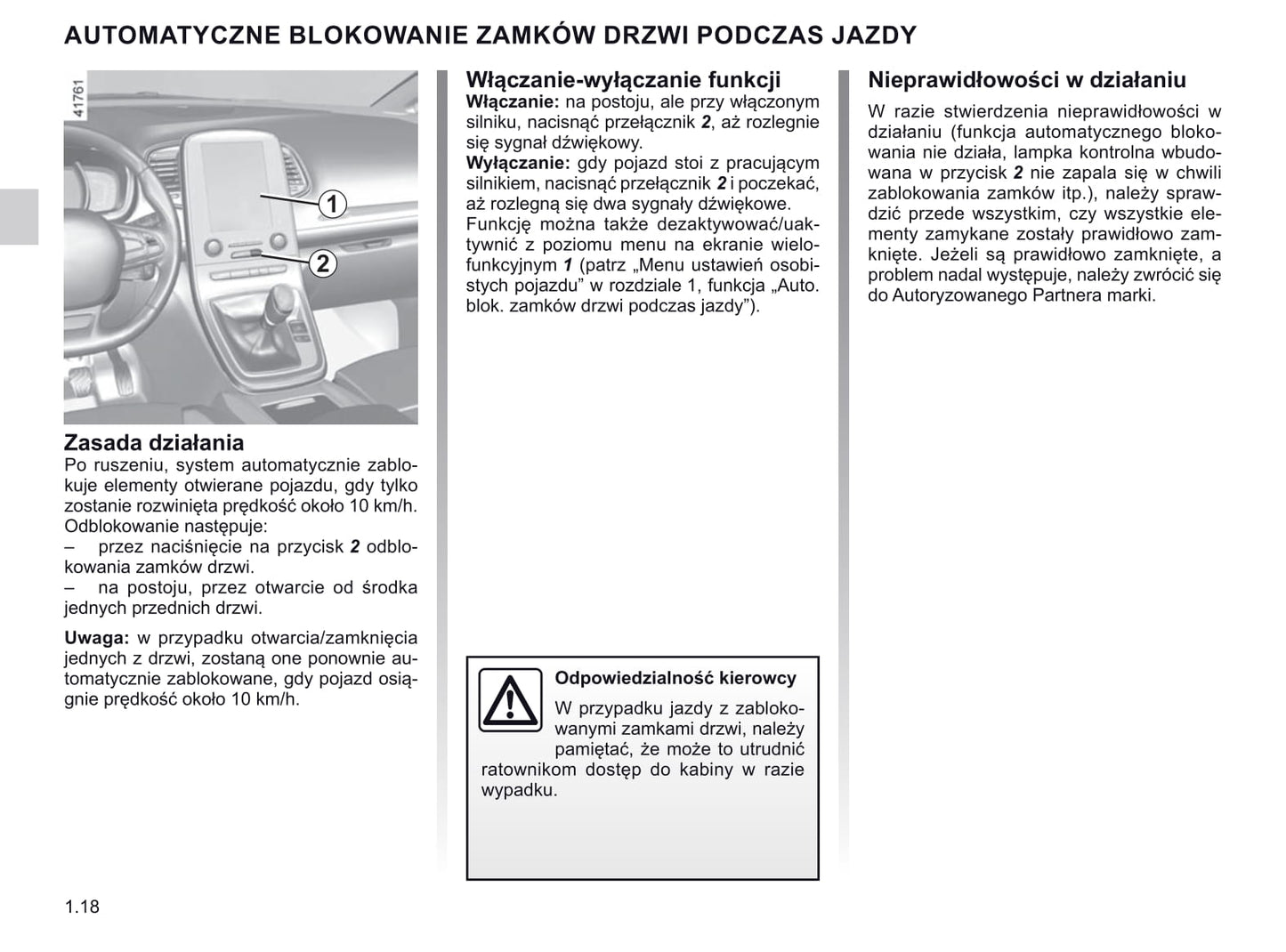 2019-2020 Renault Scénic/Grand Scénic Owner's Manual | Polish