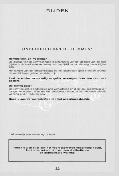 1998-1999 Citroën Evasion Gebruikershandleiding | Nederlands