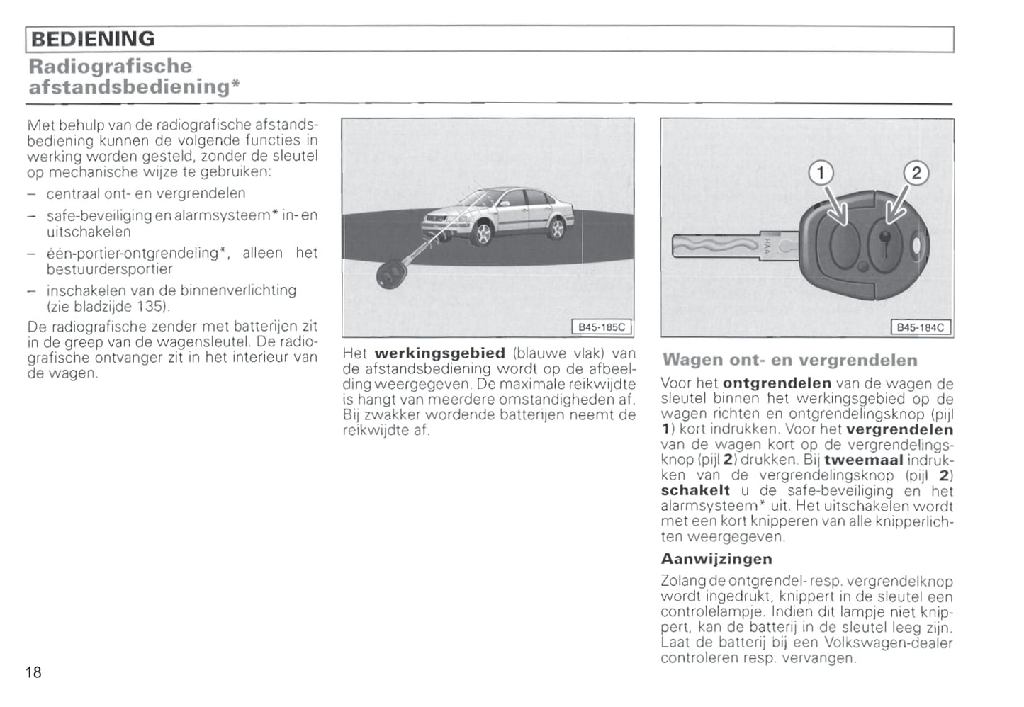 1996-2000 Volkswagen Passat Manuel du propriétaire | Néerlandais