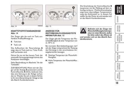 2008-2010 Abarth Grande Punto Manuel du propriétaire | Allemand