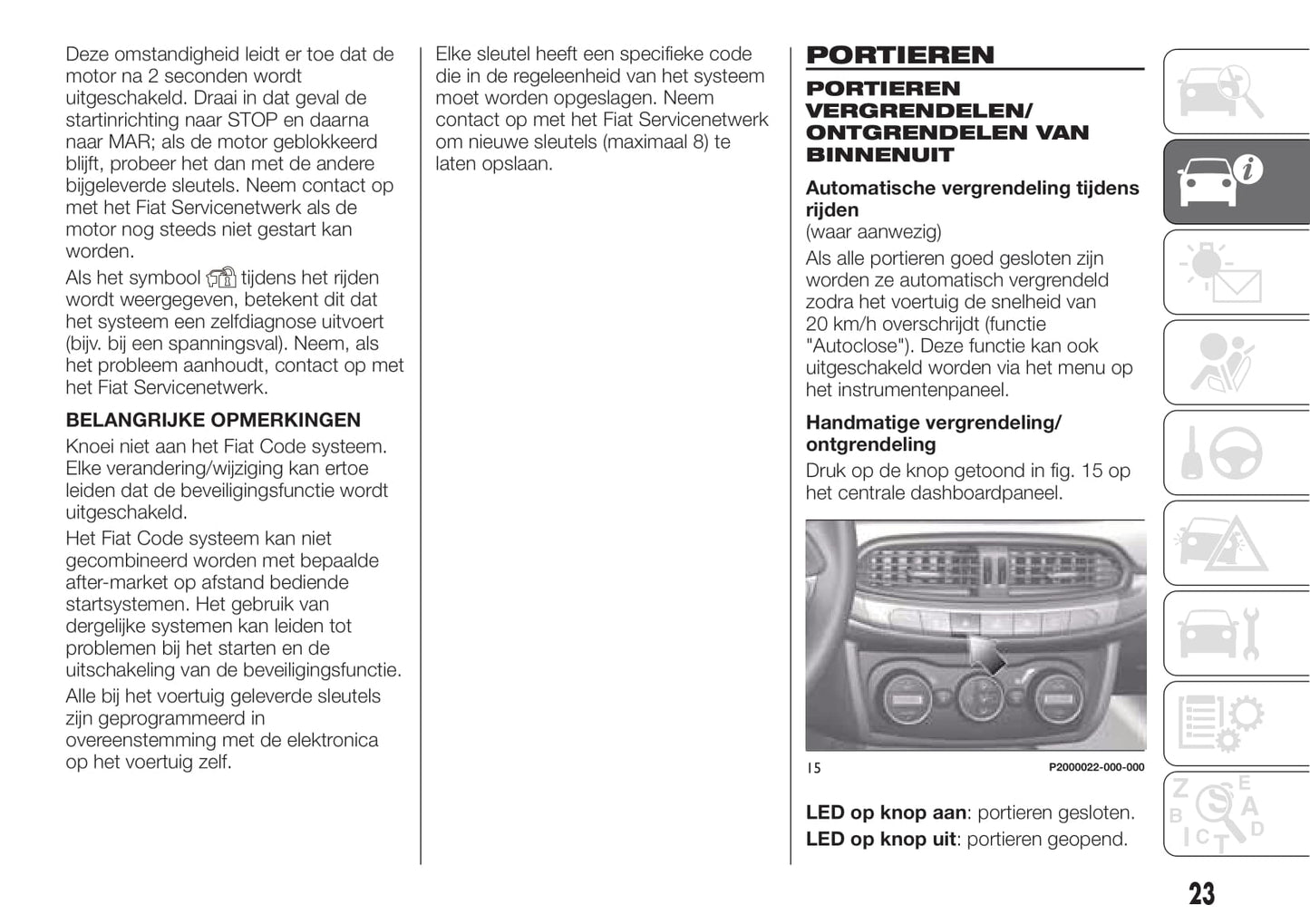 2018-2019 Fiat Tipo Gebruikershandleiding | Nederlands