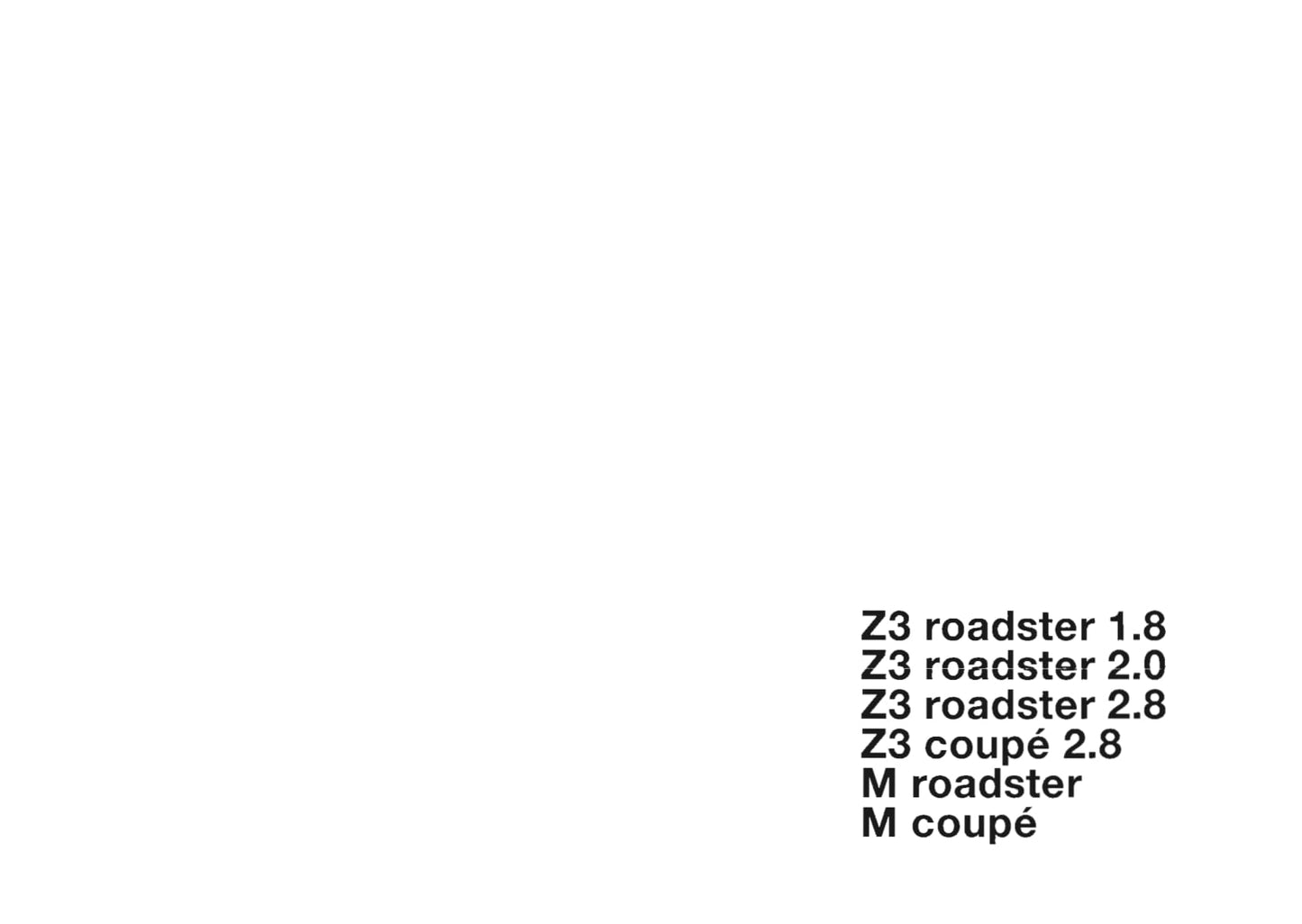 1999-2000 BMW Z3/Z3 M Gebruikershandleiding | Nederlands