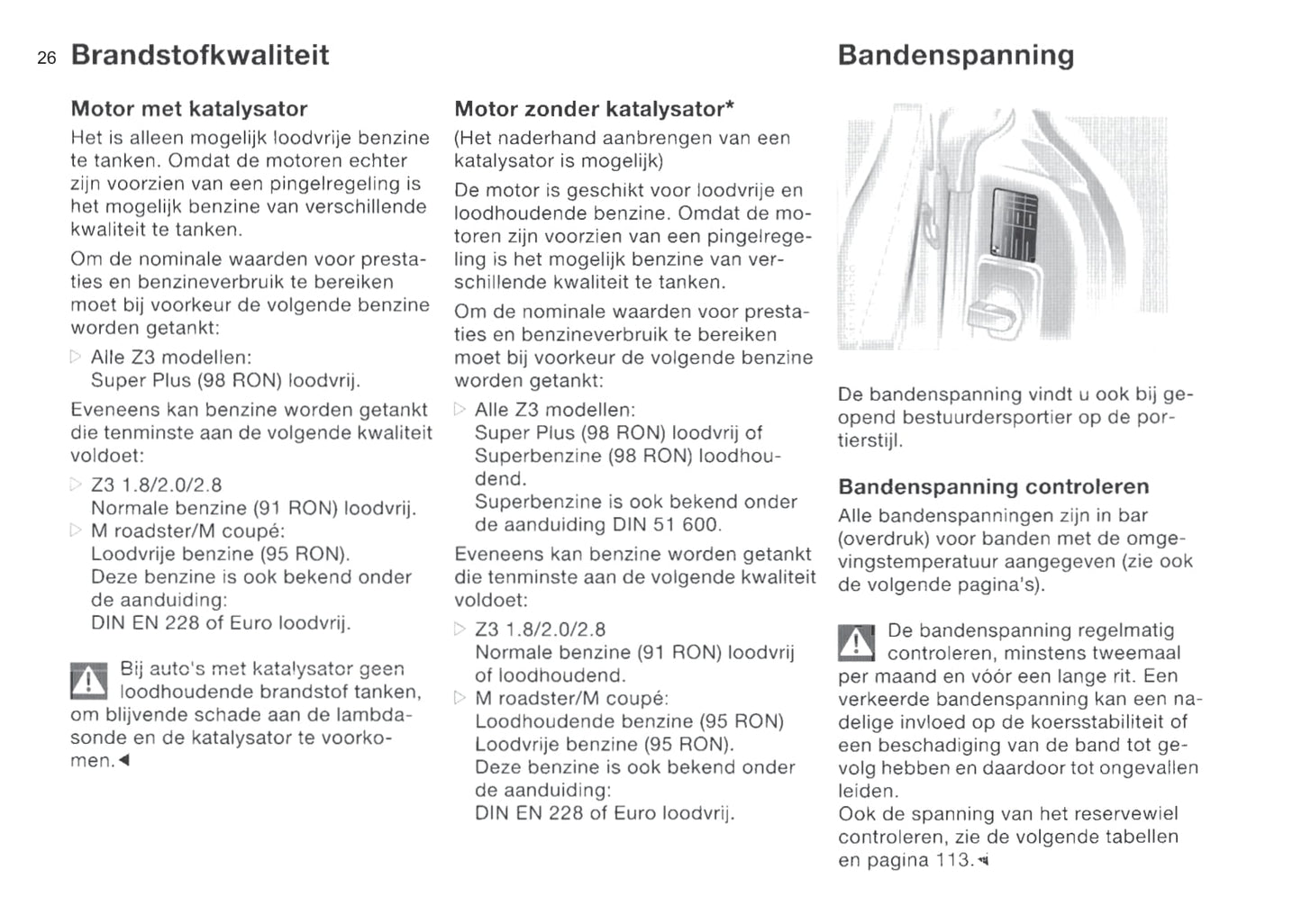 1999-2000 BMW Z3/Z3 M Gebruikershandleiding | Nederlands