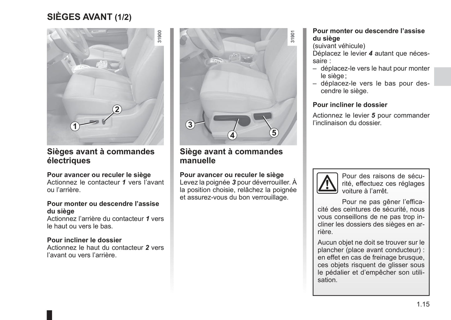 2012-2015 Renault Grand Espace Manuel du propriétaire | Français