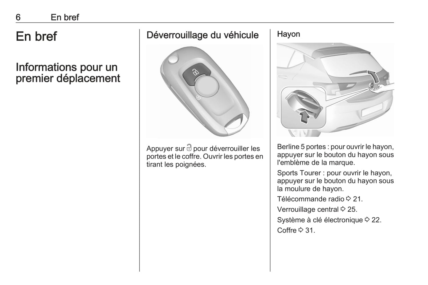 2019-2020 Opel Astra Manuel du propriétaire | Français