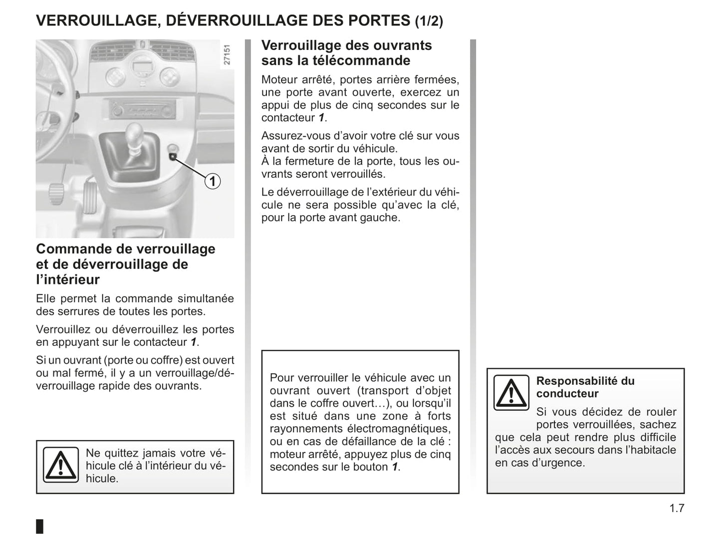 2009-2011 Renault Kangoo Manuel du propriétaire | Français