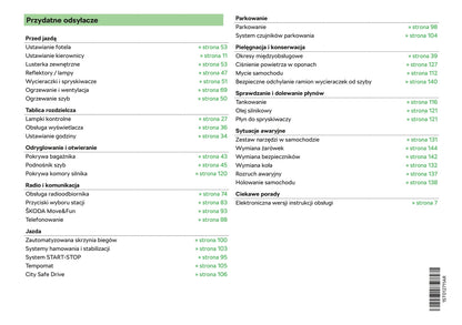 2019-2020 Skoda Citigo Owner's Manual | Polish