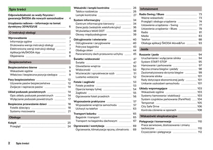 2019-2020 Skoda Citigo Owner's Manual | Polish