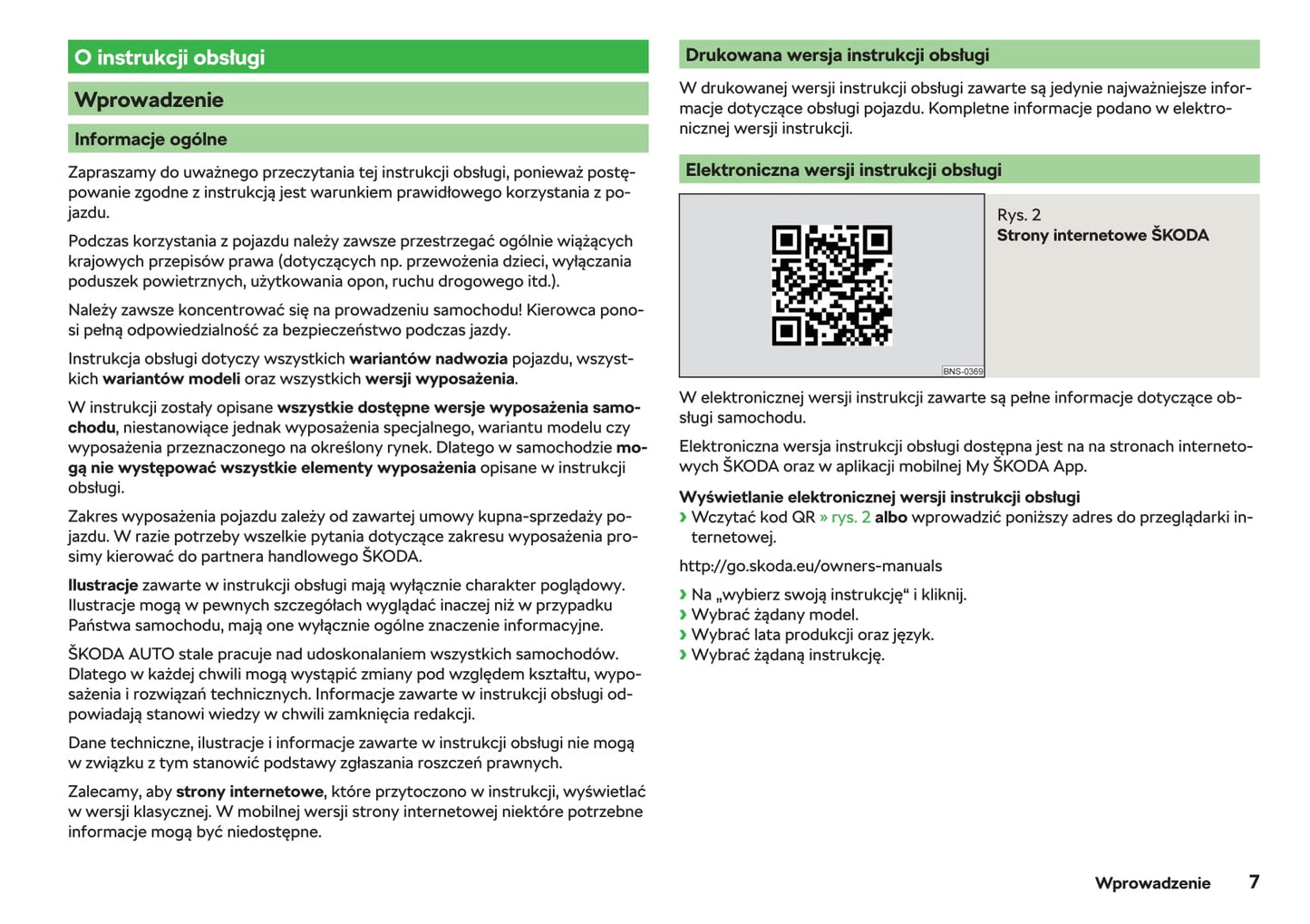 2019-2020 Skoda Citigo Owner's Manual | Polish