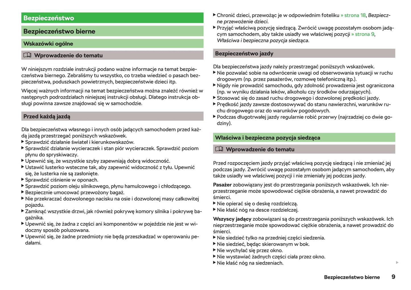 2019-2020 Skoda Citigo Owner's Manual | Polish