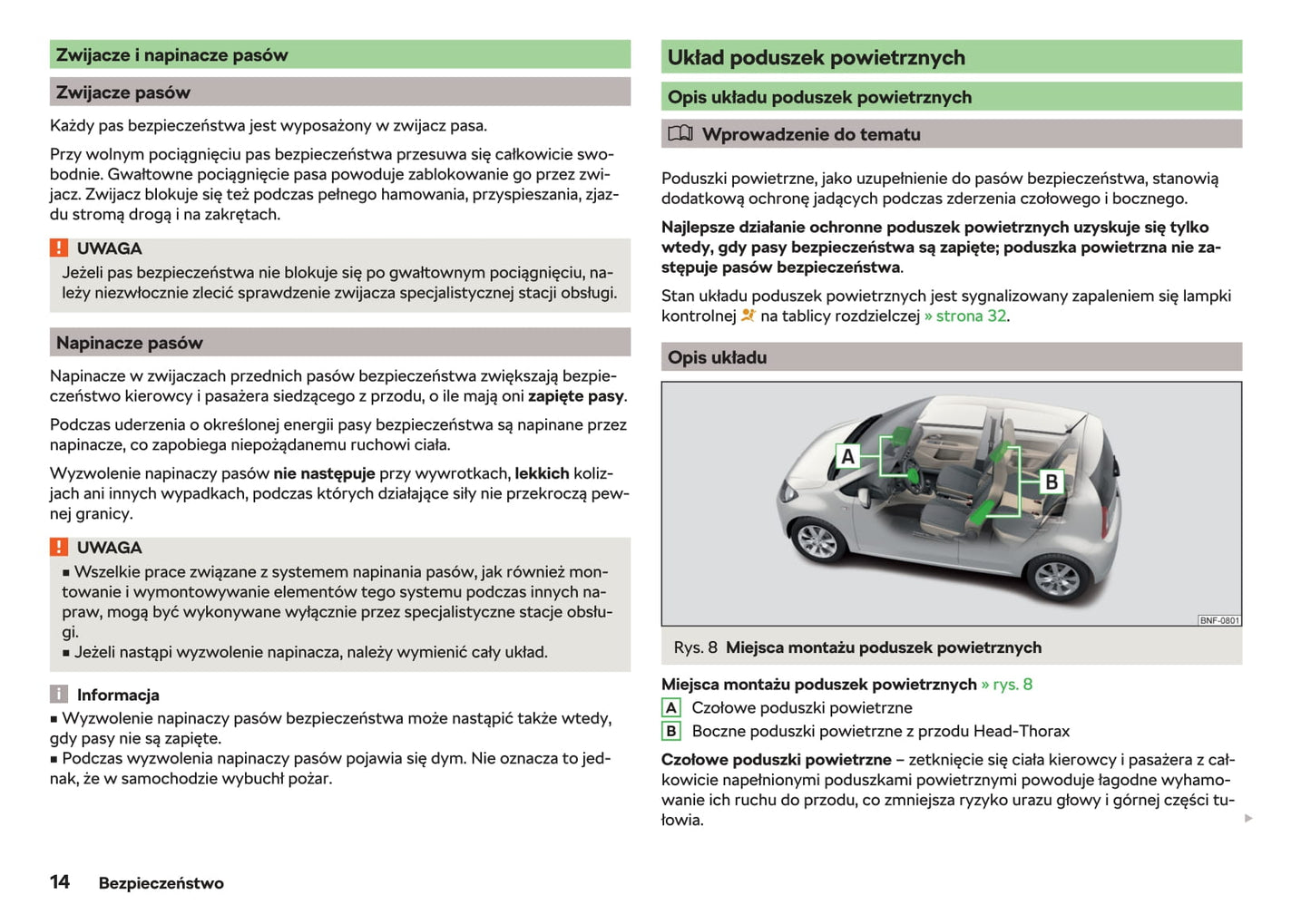 2019-2020 Skoda Citigo Owner's Manual | Polish