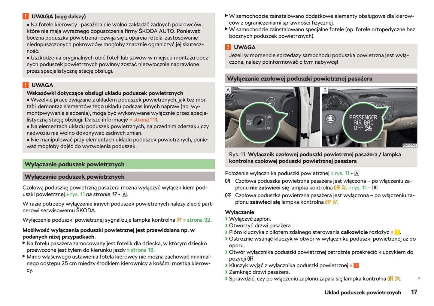 2019-2020 Skoda Citigo Owner's Manual | Polish