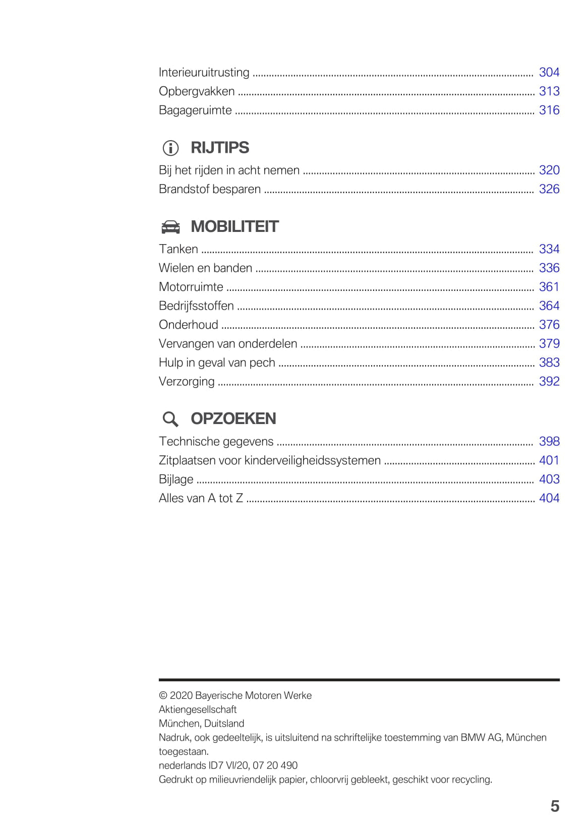 2020-2021 BMW 8 Series Owner's Manual | Dutch