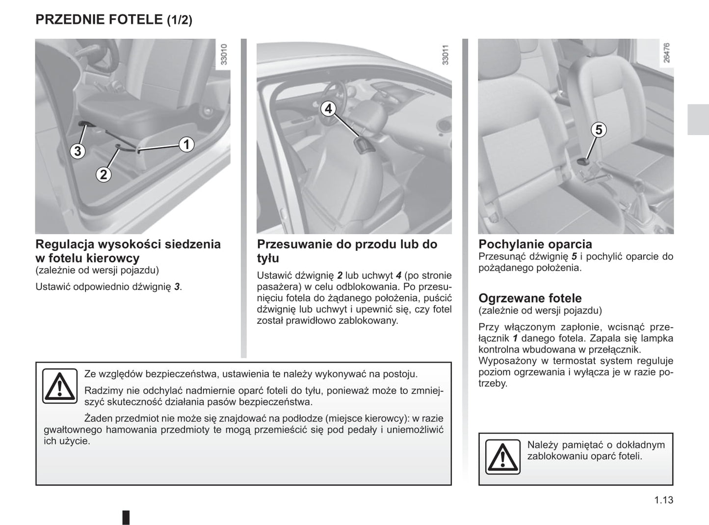 2013-2014 Renault Twingo Owner's Manual | Polish