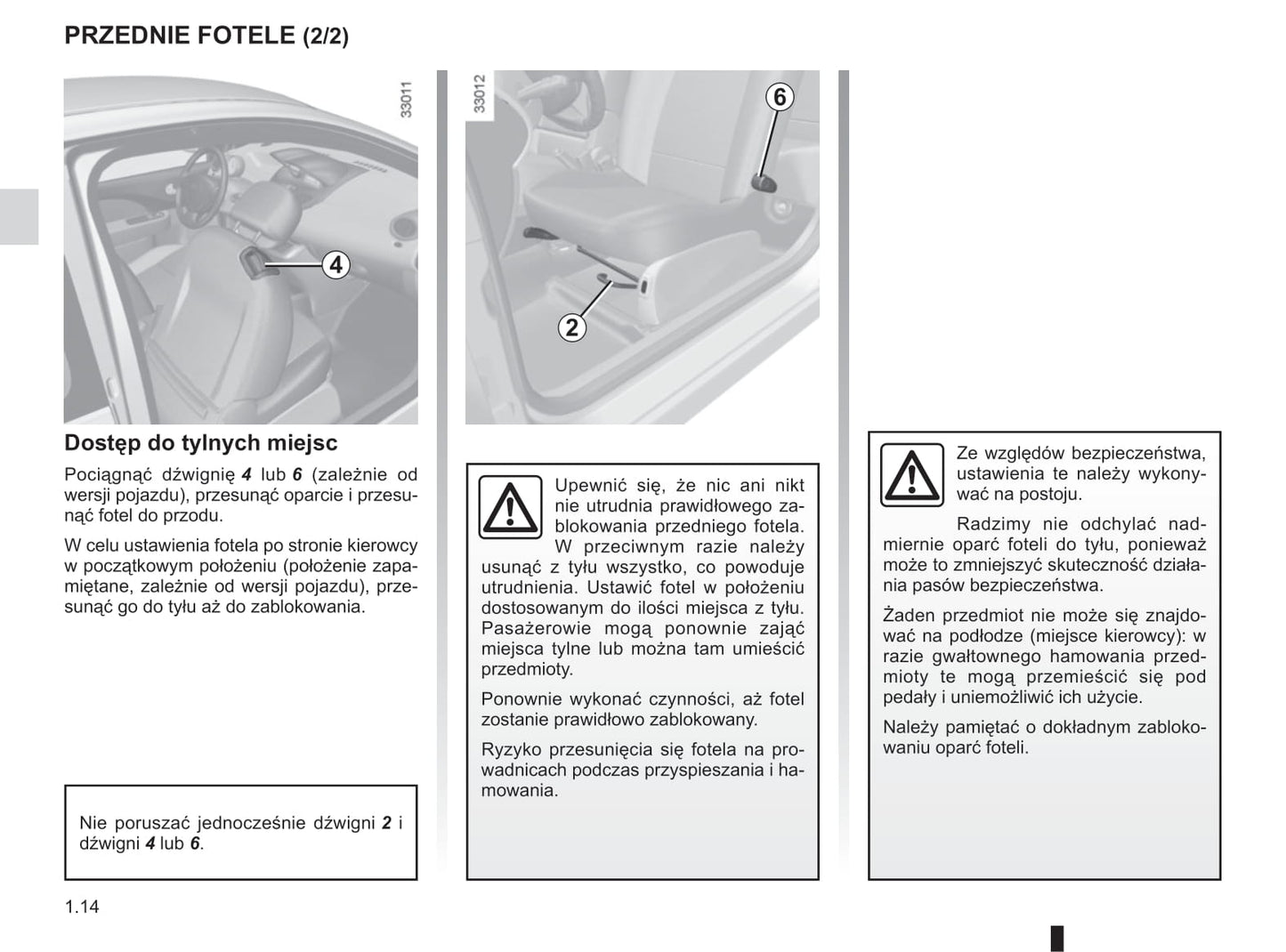 2013-2014 Renault Twingo Owner's Manual | Polish