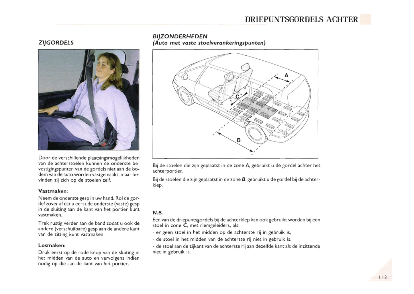 2000-2002 Renault Espace Owner's Manual | Dutch