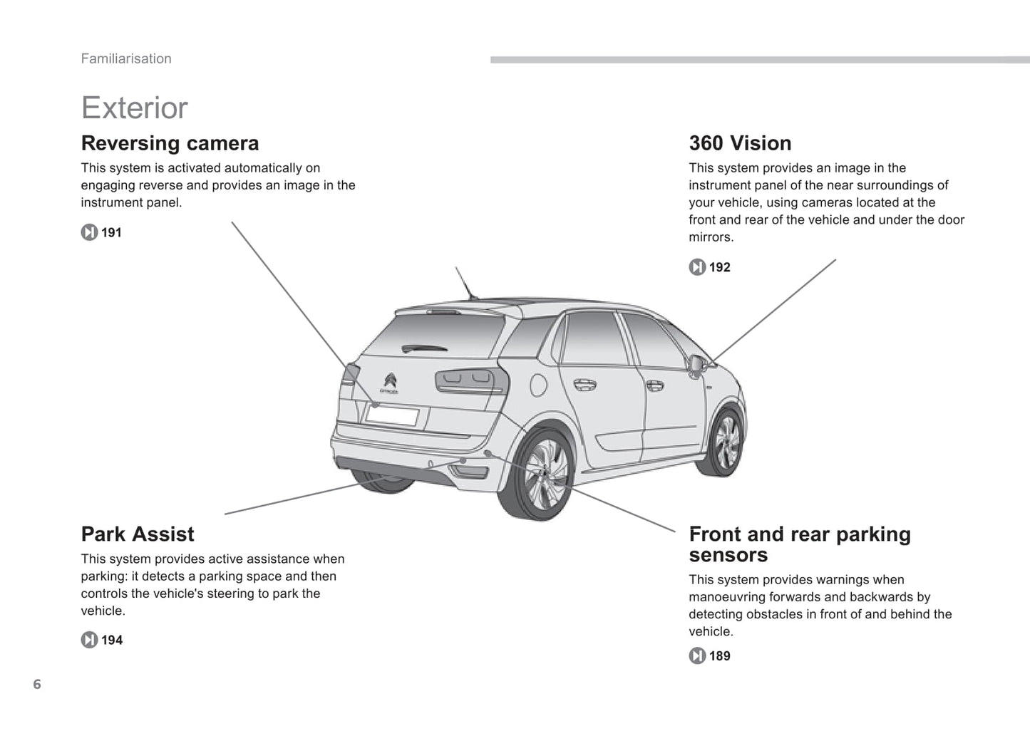 2013-2016 Citroën C4 Picasso Manuel du propriétaire | Anglais