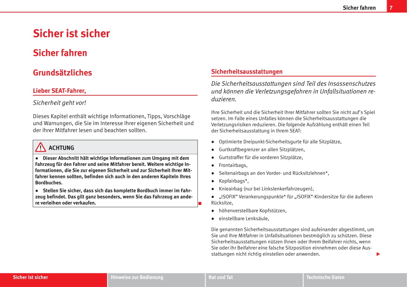 2009-2012 Seat Exeo Bedienungsanleitung | Deutsch